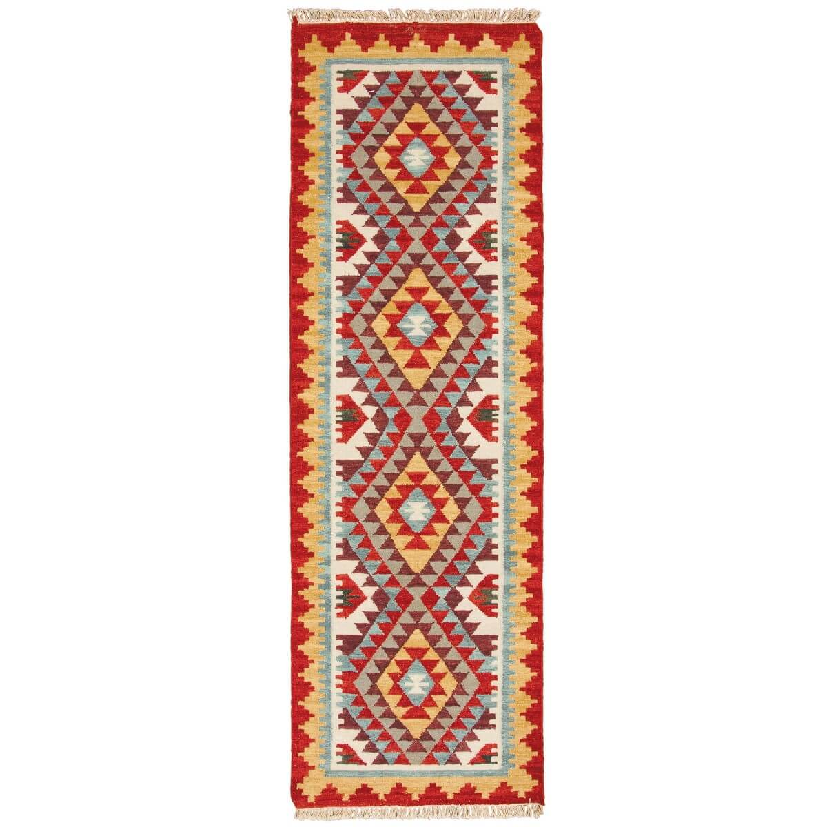 covor traversa lunga kilim in culori vibrante khiva disponibil pe mango+bloom