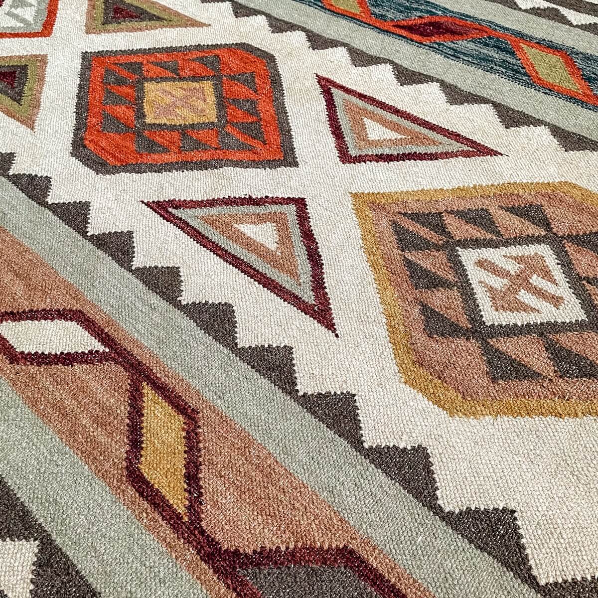 covor traditional kilim afshar din lana si bumbac, zoom