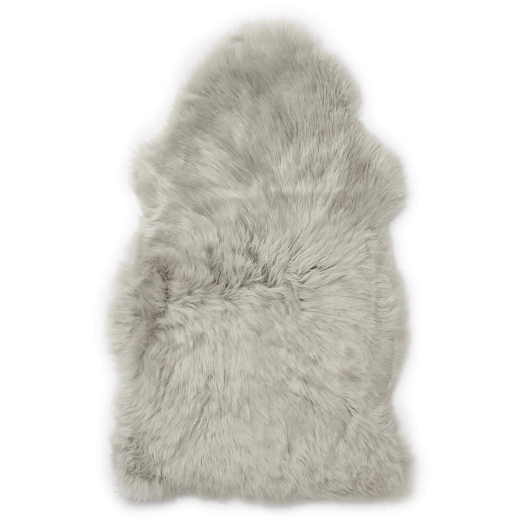 covor sheepskin natural de culoare bej argintiu